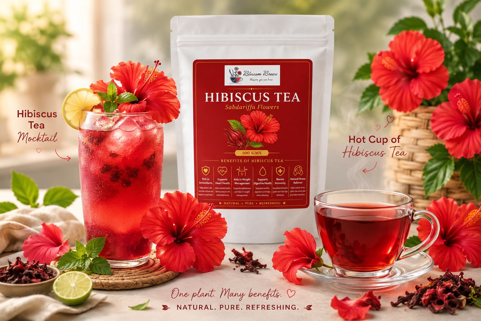 Hibiscus Tea | Premium Herbal Tea by Blossom Brews - Image 4